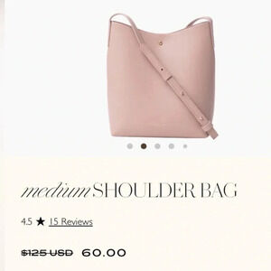 Samara Medium Light Pink Vegan Shoulder Bag